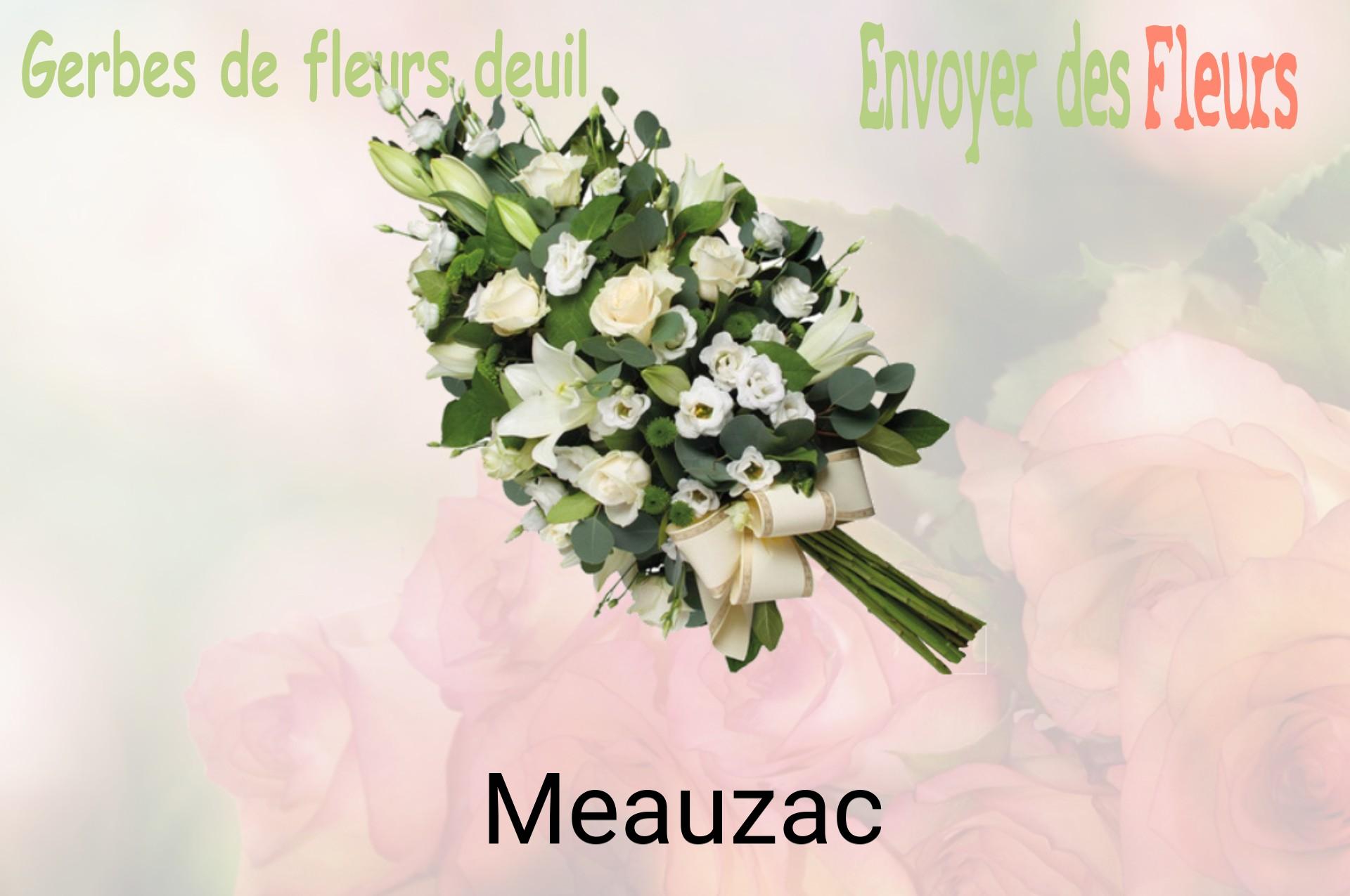 Gerbe de fleurs de deuil livrée à Meauzac